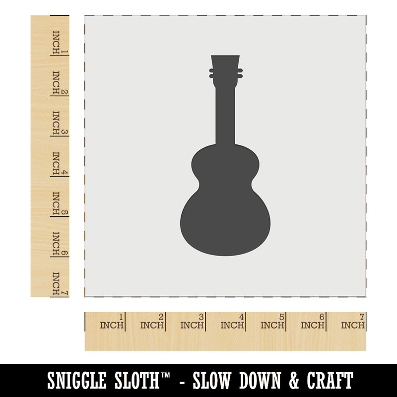 Ukulele Solid Wall Cookie DIY Craft Reusable Stencil