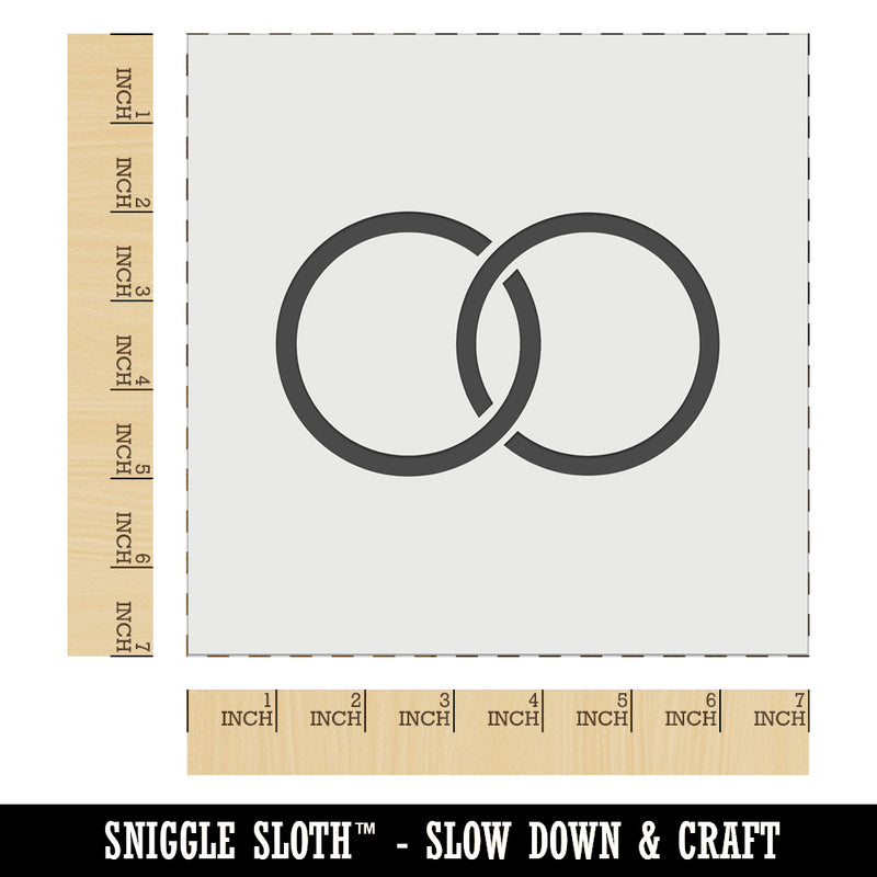 Wedding Rings Overlapping Wall Cookie DIY Craft Reusable Stencil