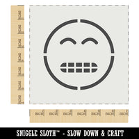 Grimace Face Sheepish Emoticon Wall Cookie DIY Craft Reusable Stencil