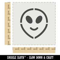 Smiling Happy Alien Emoticon Wall Cookie DIY Craft Reusable Stencil