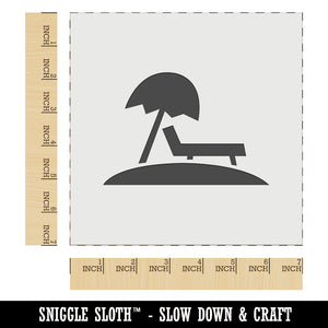 Lounge Chair Umbrella Beach Sun Wall Cookie DIY Craft Reusable Stencil