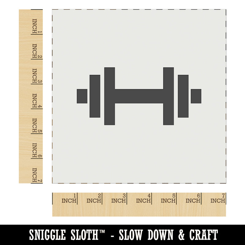 Weight Dumbbell Workout Icon Wall Cookie DIY Craft Reusable Stencil