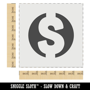 Dollar Sign Money in Circle Wall Cookie DIY Craft Reusable Stencil