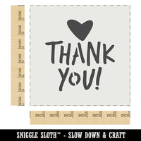 Thank You Fun Text with Heart Wall Cookie DIY Craft Reusable Stencil