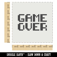 Pixel Video Game Over Text Wall Cookie DIY Craft Reusable Stencil