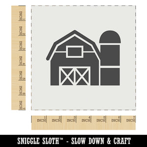 Farm Barn with Silo Wall Cookie DIY Craft Reusable Stencil