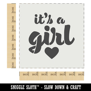 It's a Girl Baby Shower Party Wall Cookie DIY Craft Reusable Stencil