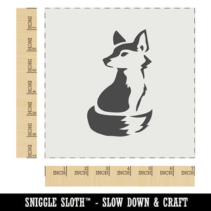 Curious Fox Sitting Looking Back Wall Cookie DIY Craft Reusable Stencil