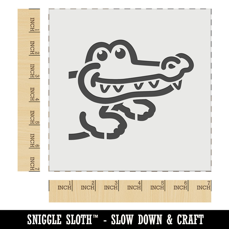Peeking Alligator Wall Cookie DIY Craft Reusable Stencil