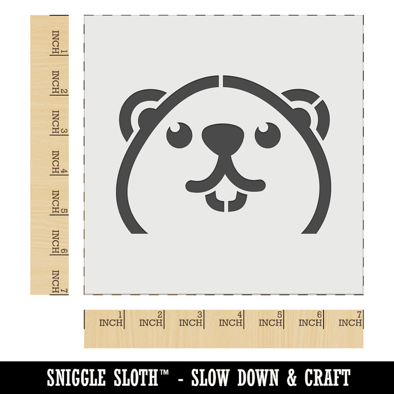 Peeking Beaver Wall Cookie DIY Craft Reusable Stencil