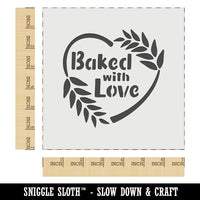 Baked with Love Heart Wheat Wreath Bread Baking Wall Cookie DIY Craft Reusable Stencil