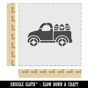 Cute Truck with Easter Eggs Wall Cookie DIY Craft Reusable Stencil