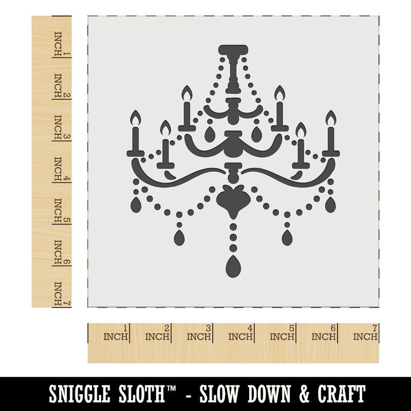 Elegant Candle Chandelier Wall Cookie DIY Craft Reusable Stencil