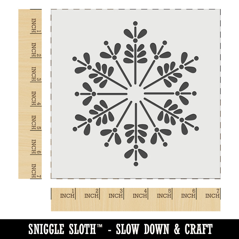 Elegant Sweet Snowflake Winter Christmas Holiday Wall Cookie DIY Craft Reusable Stencil