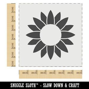 Summer Sunflower Monogram Center Wall Cookie DIY Craft Reusable Stencil