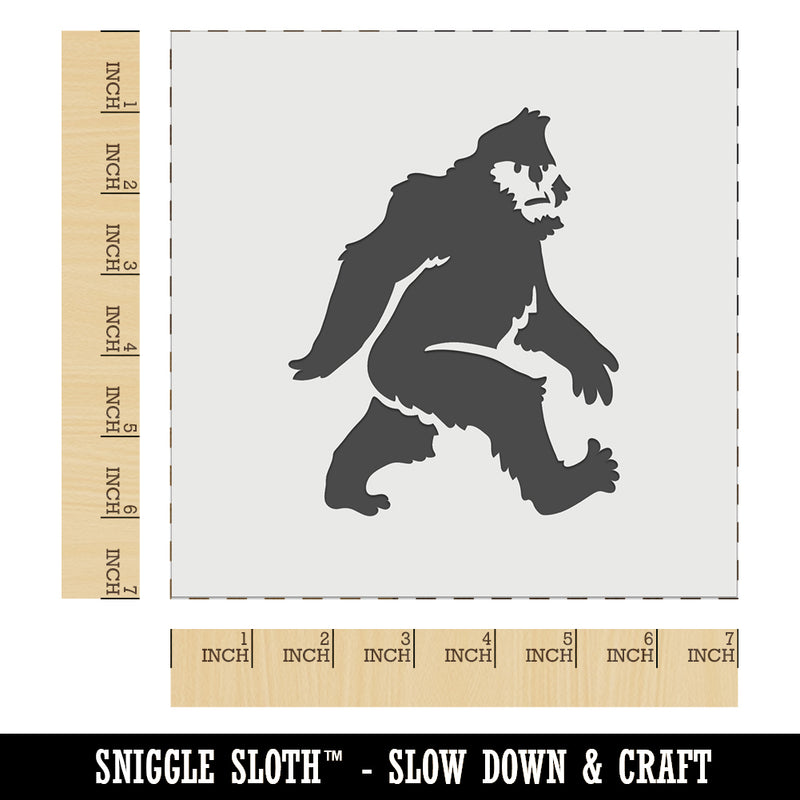 Bigfoot Sasquatch Mythical Creature Cryptid Walking Wall Cookie DIY Craft Reusable Stencil