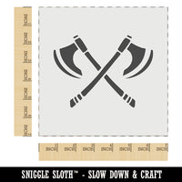 Crossed Viking Battle Axes Weapons Wall Cookie DIY Craft Reusable Stencil