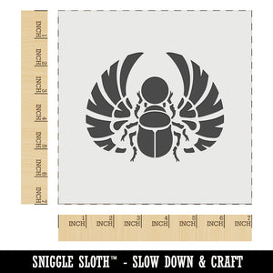 Egyptian Winged Scarab Beetle Pharaoh Mummy Amulet Insect Bug Wall Cookie DIY Craft Reusable Stencil