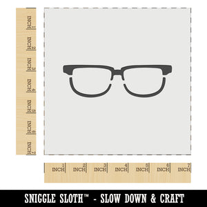 Horn Rimmed Eye Glasses Spectacles Lenses Goggles Wall Cookie DIY Craft Reusable Stencil