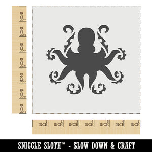 Octopus with Twisting Tentacle Arms Wall Cookie DIY Craft Reusable Stencil