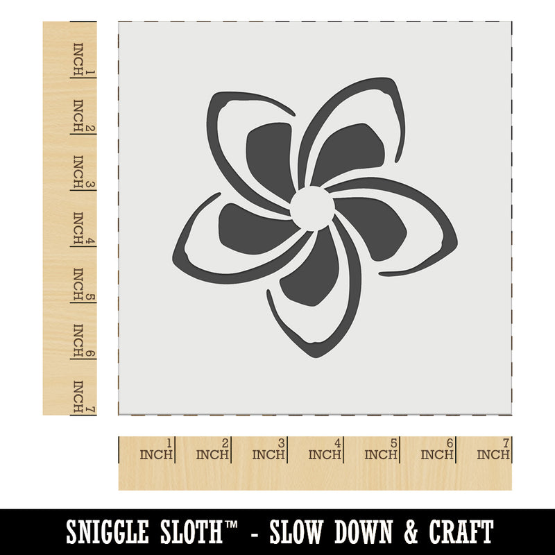 Plumeria Beautiful Tropical Spiral Flower Wall Cookie DIY Craft Reusable Stencil