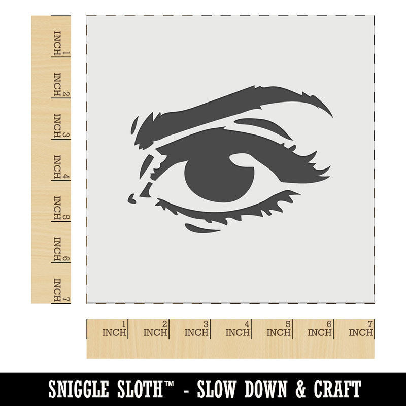 Woman's Right Eye with Eyebrow Mascara and Eye Shadow Wall Cookie DIY Craft Reusable Stencil