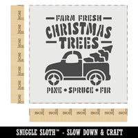 Farm Fresh Christmas Trees Truck Wall Cookie DIY Craft Reusable Stencil