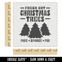 Fresh Cut Christmas Trees Wall Cookie DIY Craft Reusable Stencil