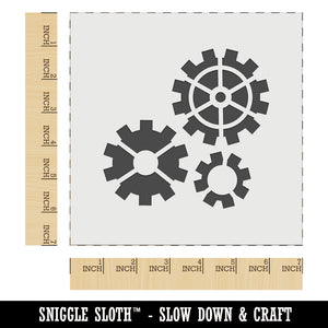 Group of Gears Steampunk Wall Cookie DIY Craft Reusable Stencil