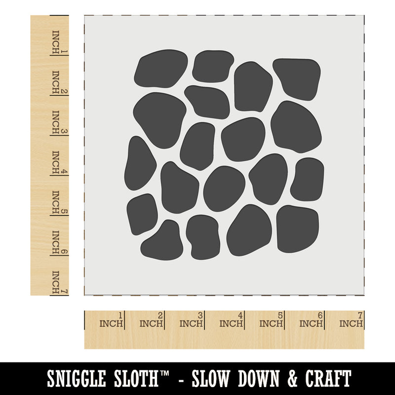 Stone Wall Pavement Pattern Wall Cookie DIY Craft Reusable Stencil