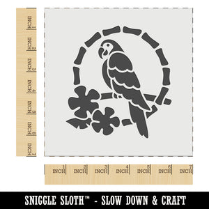 Tiki Bird Parrot Wall Cookie DIY Craft Reusable Stencil