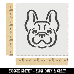 Happy French Bulldog Frenchie Dog Head Wall Cookie DIY Craft Reusable Stencil