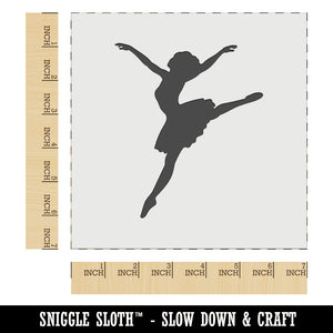 Lady Girl Ballerina Dancing Jumping Ballet Dance Wall Cookie DIY Craft Reusable Stencil