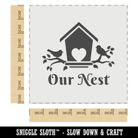 Our Nest Bird House Home Love Wall Cookie DIY Craft Reusable Stencil