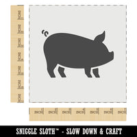 Pig Sideview Farm Animal Wall Cookie DIY Craft Reusable Stencil
