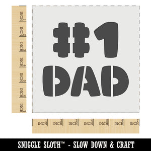 #1 Dad Number One Father's Day Wall Cookie DIY Craft Reusable Stencil