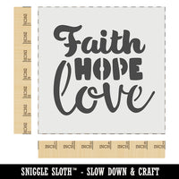 Faith Hope Love Wall Cookie DIY Craft Reusable Stencil