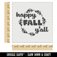 Happy Fall Y'all Autumn Foliage Wall Cookie DIY Craft Reusable Stencil