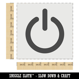 Power Symbol On Button Computer Wall Cookie DIY Craft Reusable Stencil