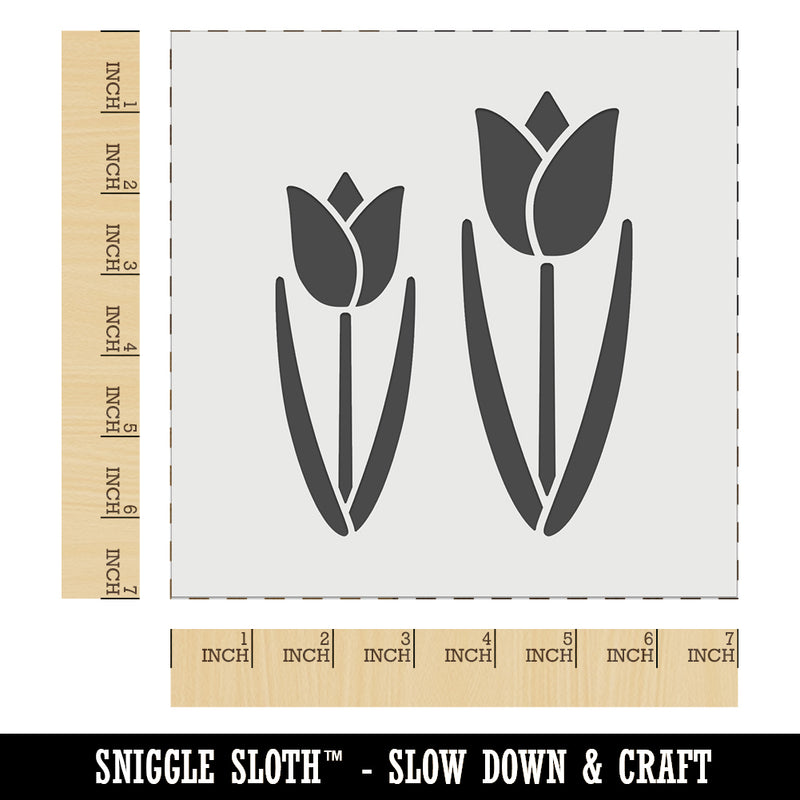 Tulip Pair Wall Cookie DIY Craft Reusable Stencil