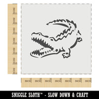 Alligator Crocodile Basking With Jaws Open Wall Cookie DIY Craft Reusable Stencil