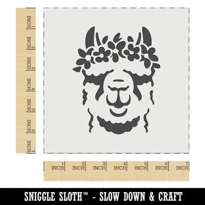 Flower Crown Llama Head Wall Cookie DIY Craft Reusable Stencil