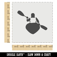 Person Kayaking with Paddle Back Behind View Wall Cookie DIY Craft Reusable Stencil