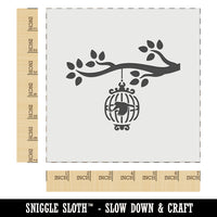 Bird Cage on Tree Branch Wall Cookie DIY Craft Reusable Stencil