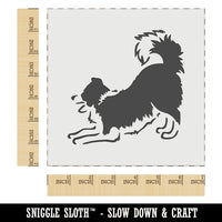 Border Collie Dog Play Bow Wall Cookie DIY Craft Reusable Stencil