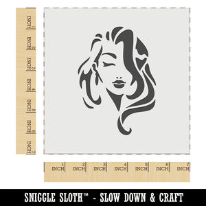 Beautiful Woman with Flowing Hair Wall Cookie DIY Craft Reusable Stencil