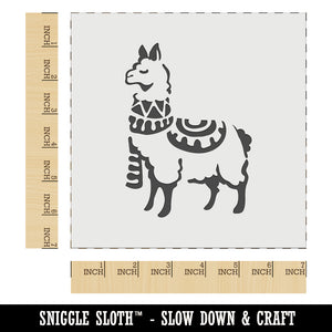 Cozy Llama Alpaca Wrapped with Scarf and Blanket Wall Cookie DIY Craft Reusable Stencil