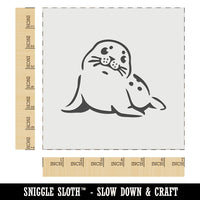 Curious Baby Seal Wall Cookie DIY Craft Reusable Stencil