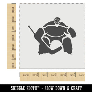 Hockey Goalie Goalkeeper with Stick Wall Cookie DIY Craft Reusable Stencil