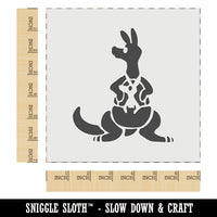 Kangaroo Mother with Baby Joey in Pouch Pocket Wall Cookie DIY Craft Reusable Stencil